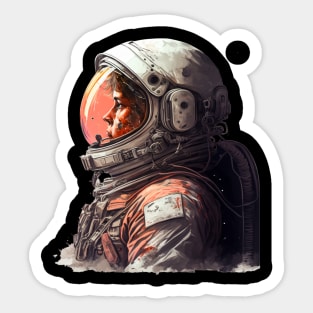 Wonderful Woman Astronaut Sticker